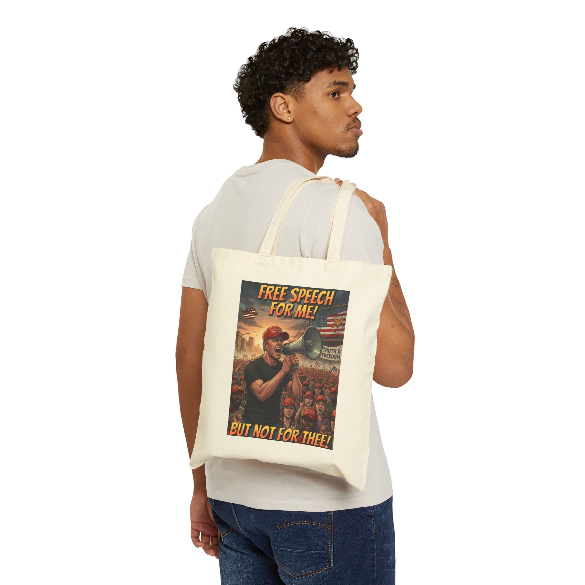 Free Speech For Me But Not For Thee Cotton Canvas Tote Bag
