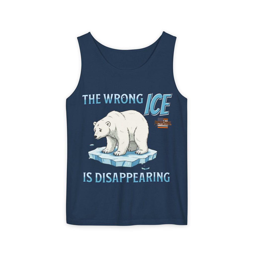 The Wrong ICE is Disappearing Unisex Cotton Tank Top