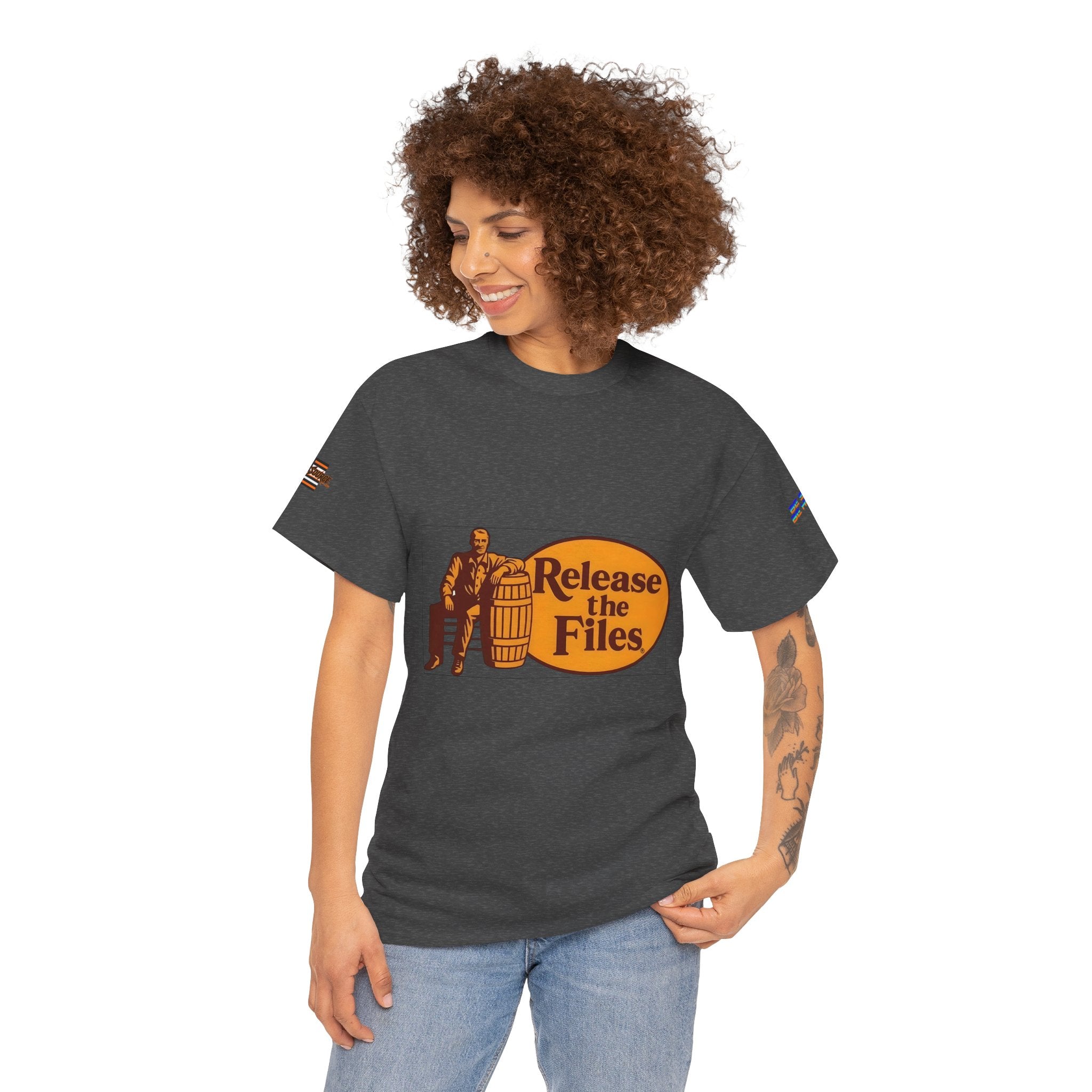 Release the Files Unisex Heavy Cotton Gildan Tee, Casual Wear, Gift for Activists, Comfortable Protest Wear