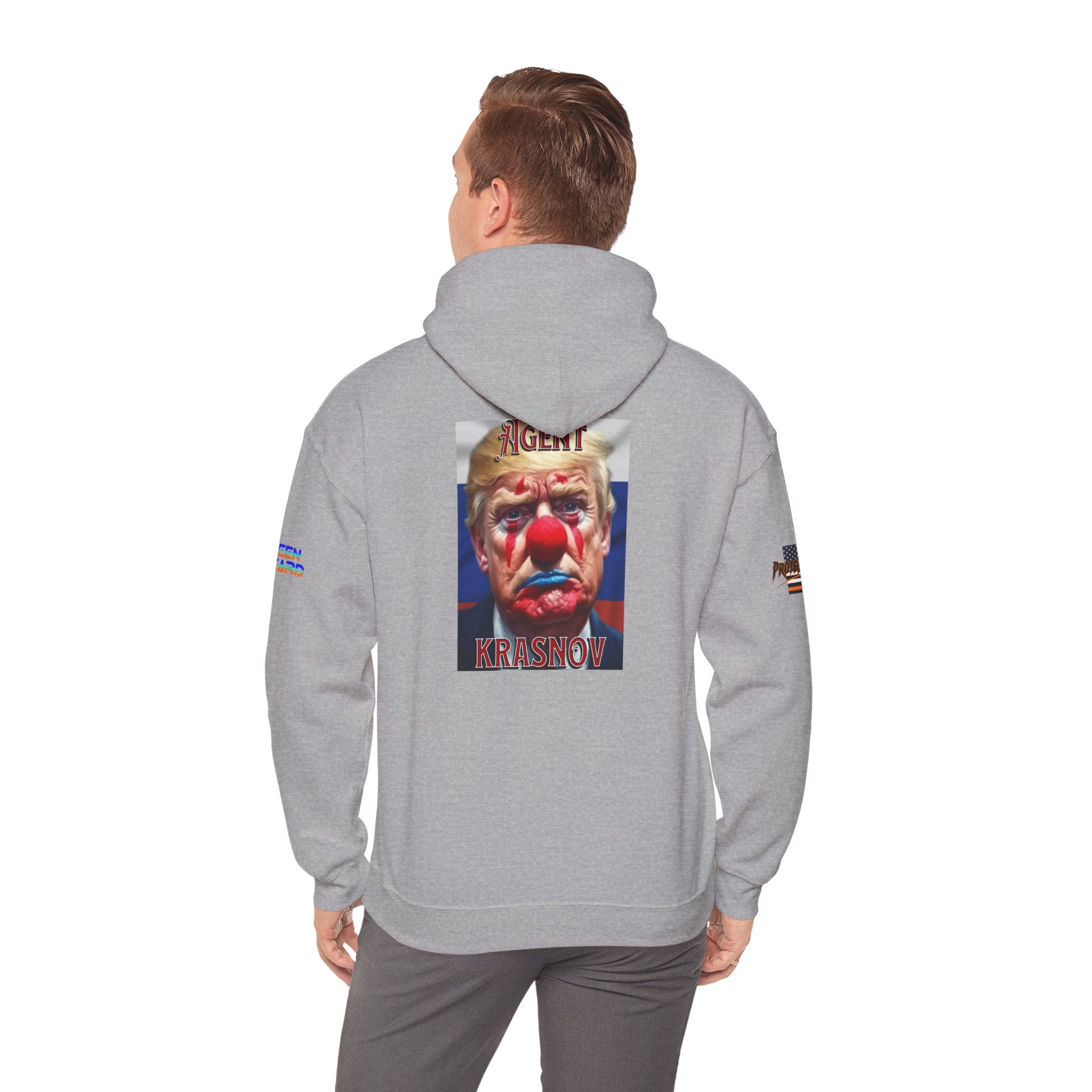 Agent Krasnov Unisex Heavy Blend Gildan Hoodie Sweatshirt, Casual Wear, Gift for Activists, Comfortable Protest Wear