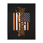 No Kings in the USA Protest-Themed 60" x 80" Velveteen Microfiber Blanket, Cozy, Soft Warmth for Activists, Great for Rallies, Home Decor, Gifting