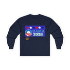 Obama 2028 Long Sleeve Cotton Gildan Tee