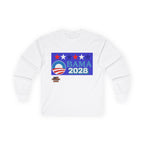 Obama 2028 Long Sleeve Cotton Gildan Tee