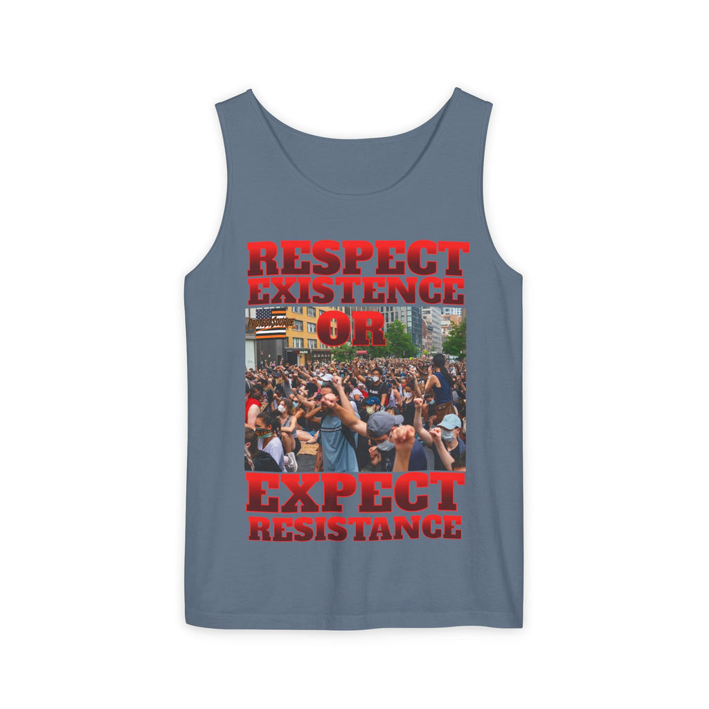 Respect Existence or Expect Resistance Unisex Cotton Tank Top