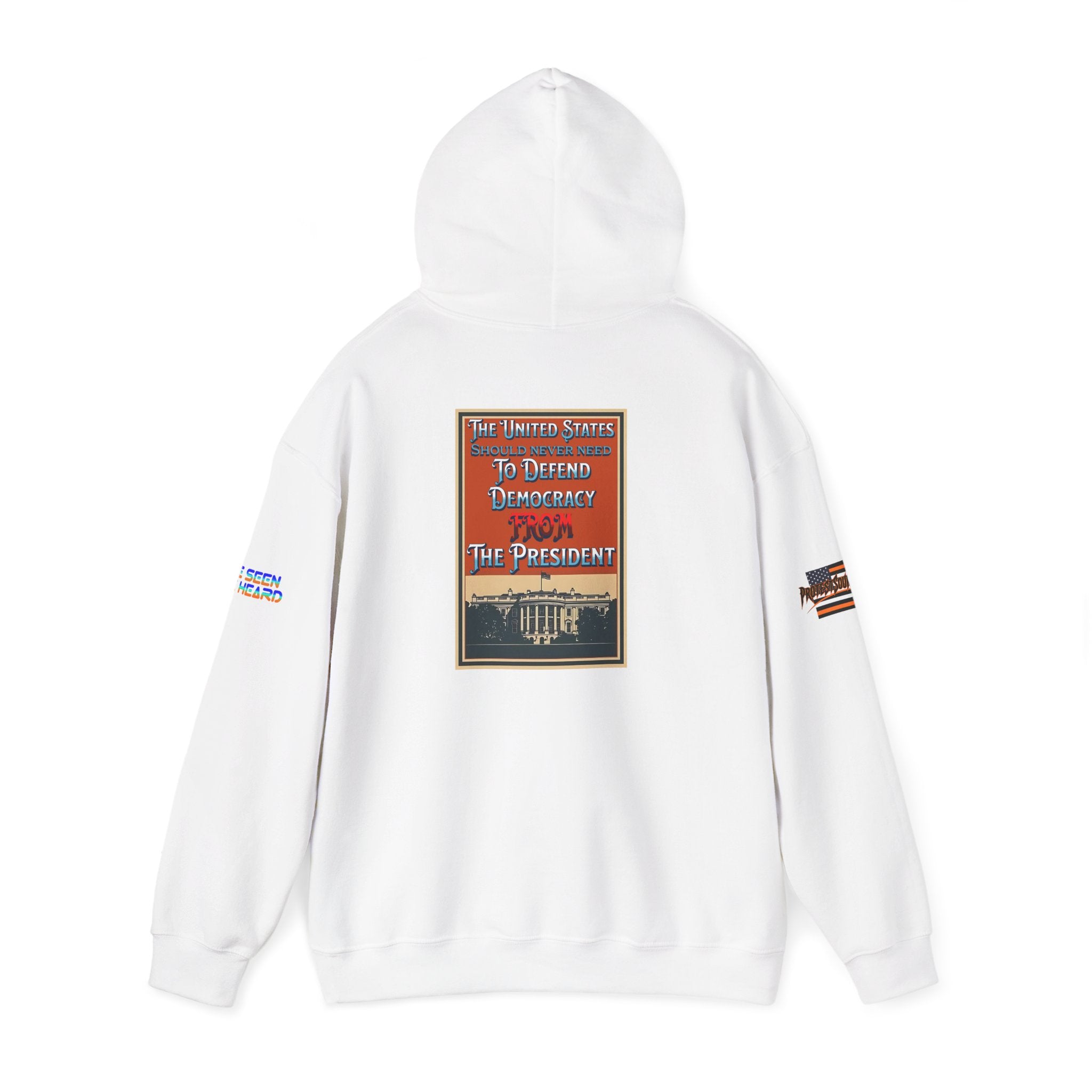 Defending Democracy Unisex Heavy Blend Gildan Hoodie Sweatshirt