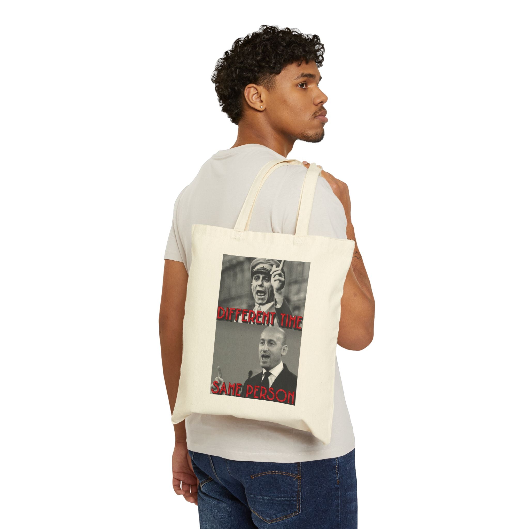 Different Time, Same Person Cotton Canvas Tote Bag