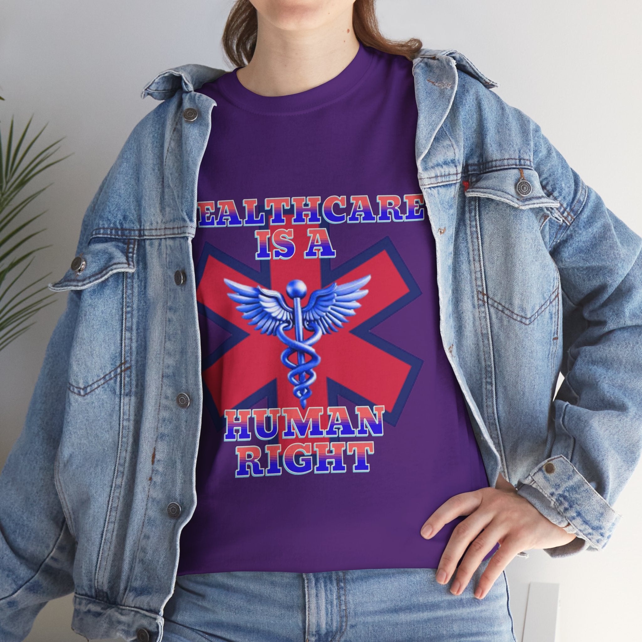Healthcare is a Human Right Unisex Heavy Cotton Gildan Tee