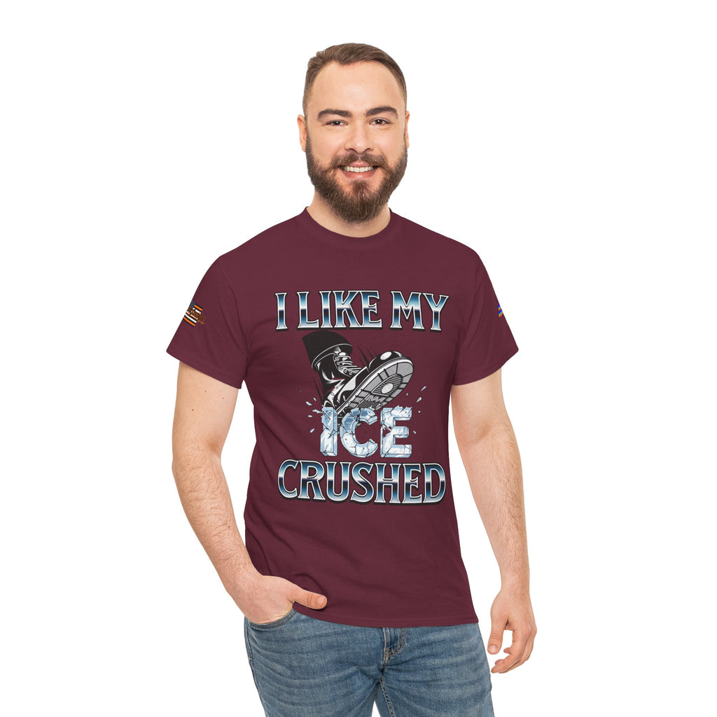 I Like My ICE Crushed Unisex Heavy Cotton Gildan Tee, Casual Wear, Gift for Activists, Comfortable Protest Wear