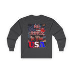 No Kings in the USA Long Sleeve Cotton Gildan Tee