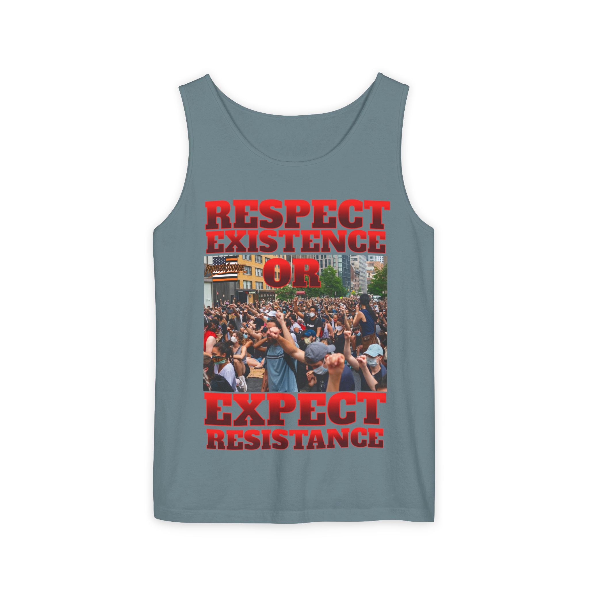 Respect Existence or Expect Resistance Unisex Cotton Tank Top
