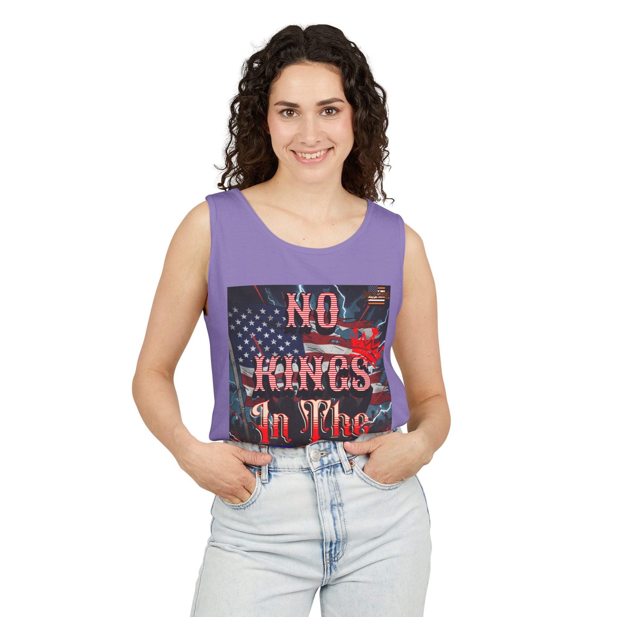 No Kings In The USA Unisex Cotton Tank Top