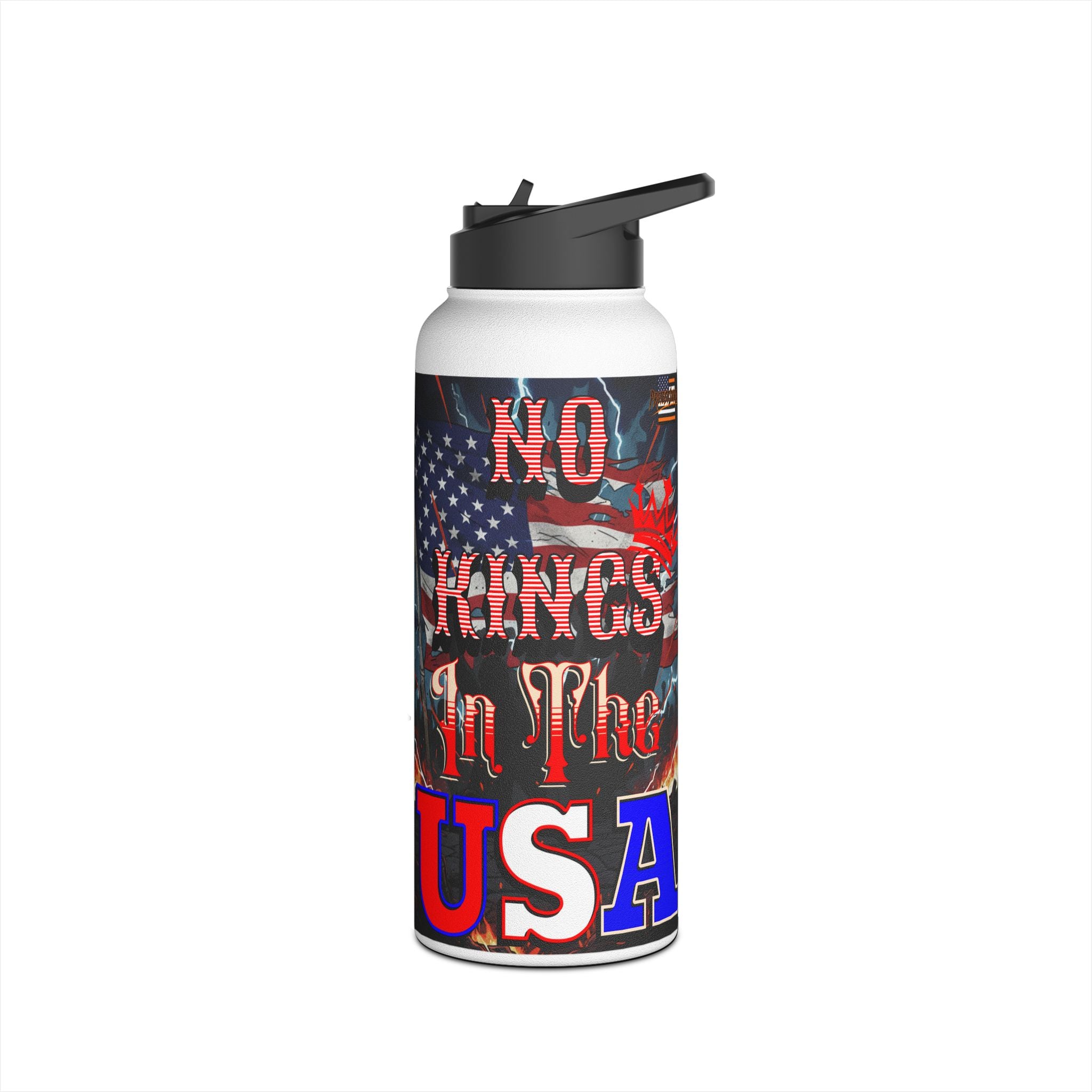 No Kings in the USA Insulated  32 oz. Water Bottle, Perfect for Activists, Protests, Commuters, Gifts, and Daily Use