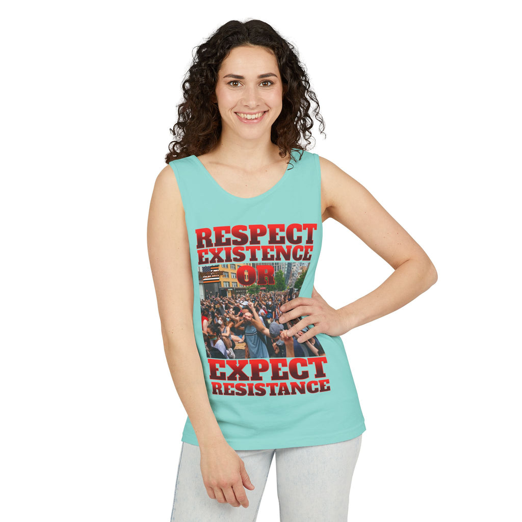 Respect Existence or Expect Resistance Unisex Cotton Tank Top