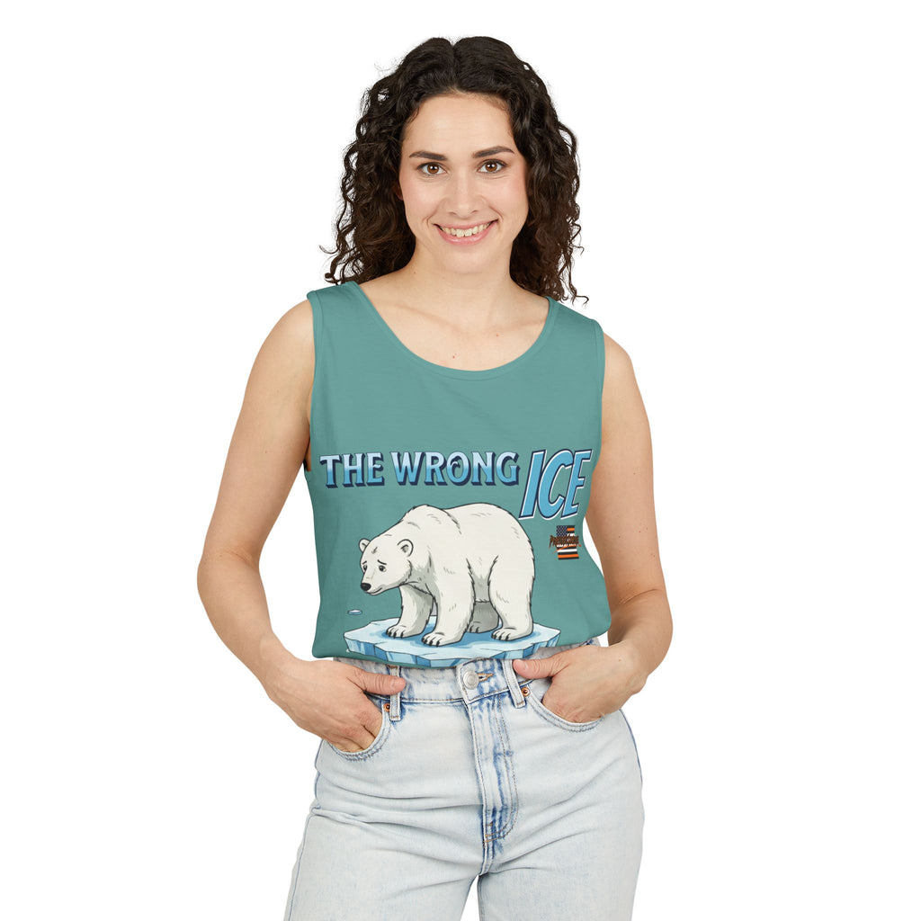 The Wrong ICE is Disappearing Unisex Cotton Tank Top