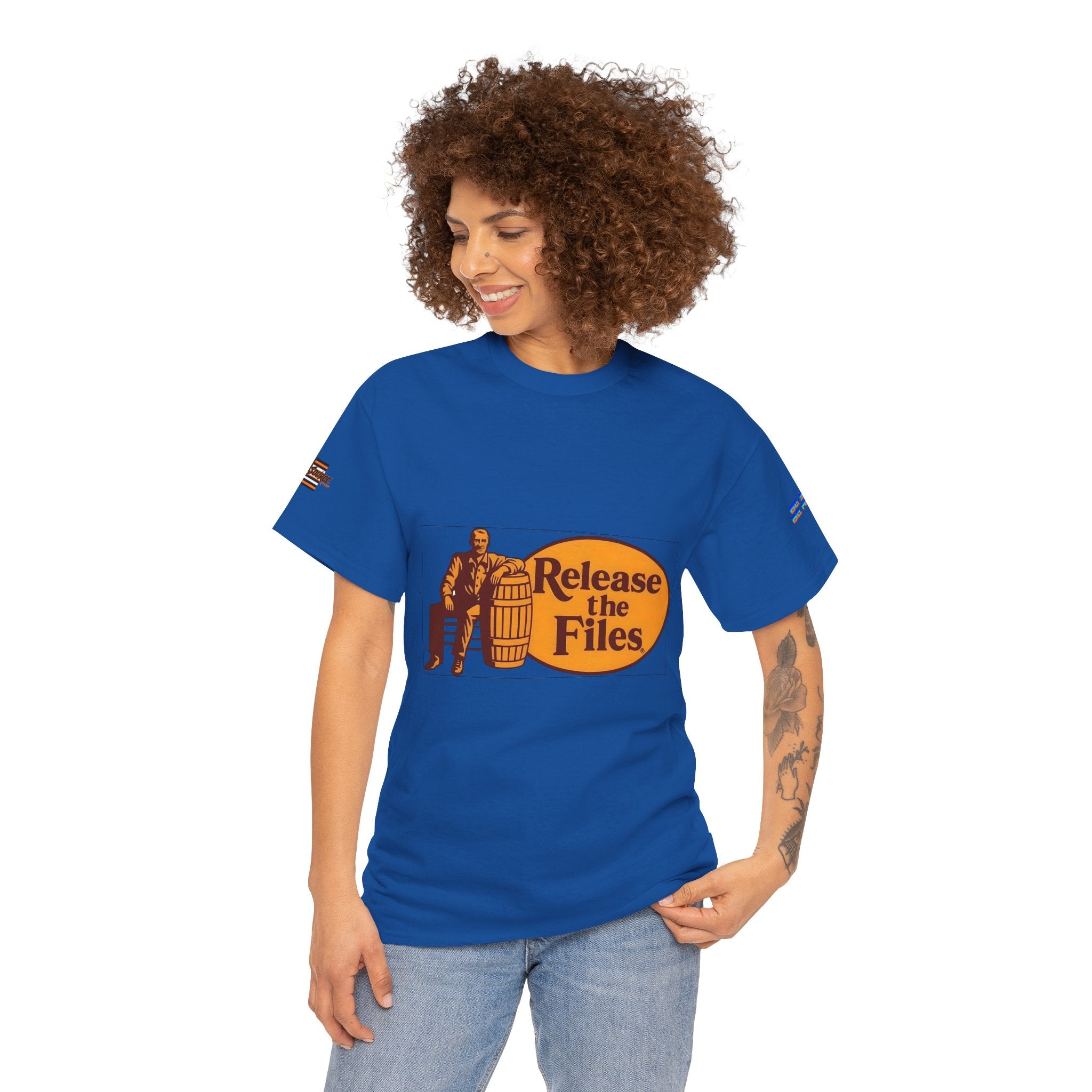 Release the Files Unisex Heavy Cotton Gildan Tee, Casual Wear, Gift for Activists, Comfortable Protest Wear