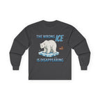 The Wrong ICE is Disappearing Long Sleeve Cotton Gildan Tee