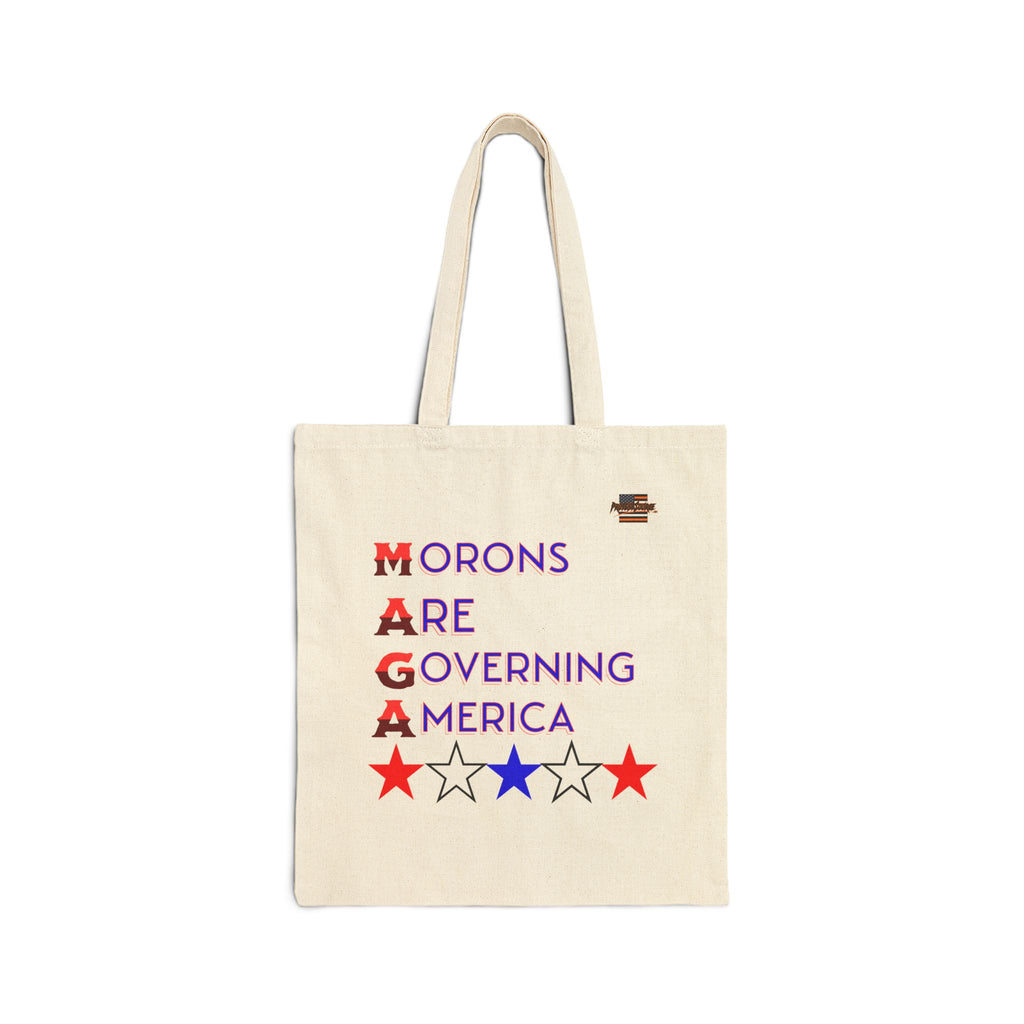 Morons Are Governing America Cotton Canvas Tote Bag
