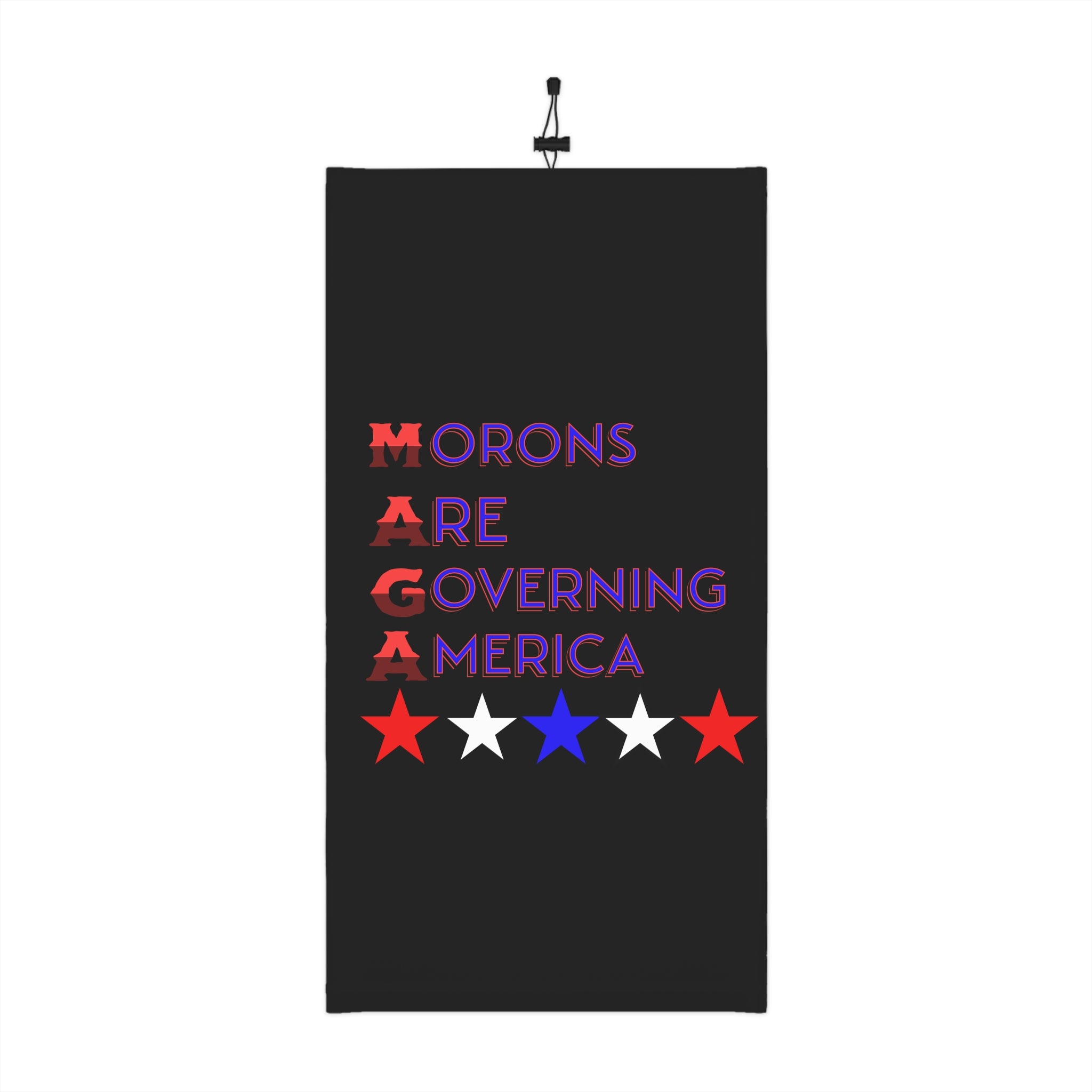 Morons Are Governing America Winter Neck Gaiter with Drawstring, Protest Gear, Winter Accessories, Outdoor Wear, Gift for Activists, Cozy Neckwarmer