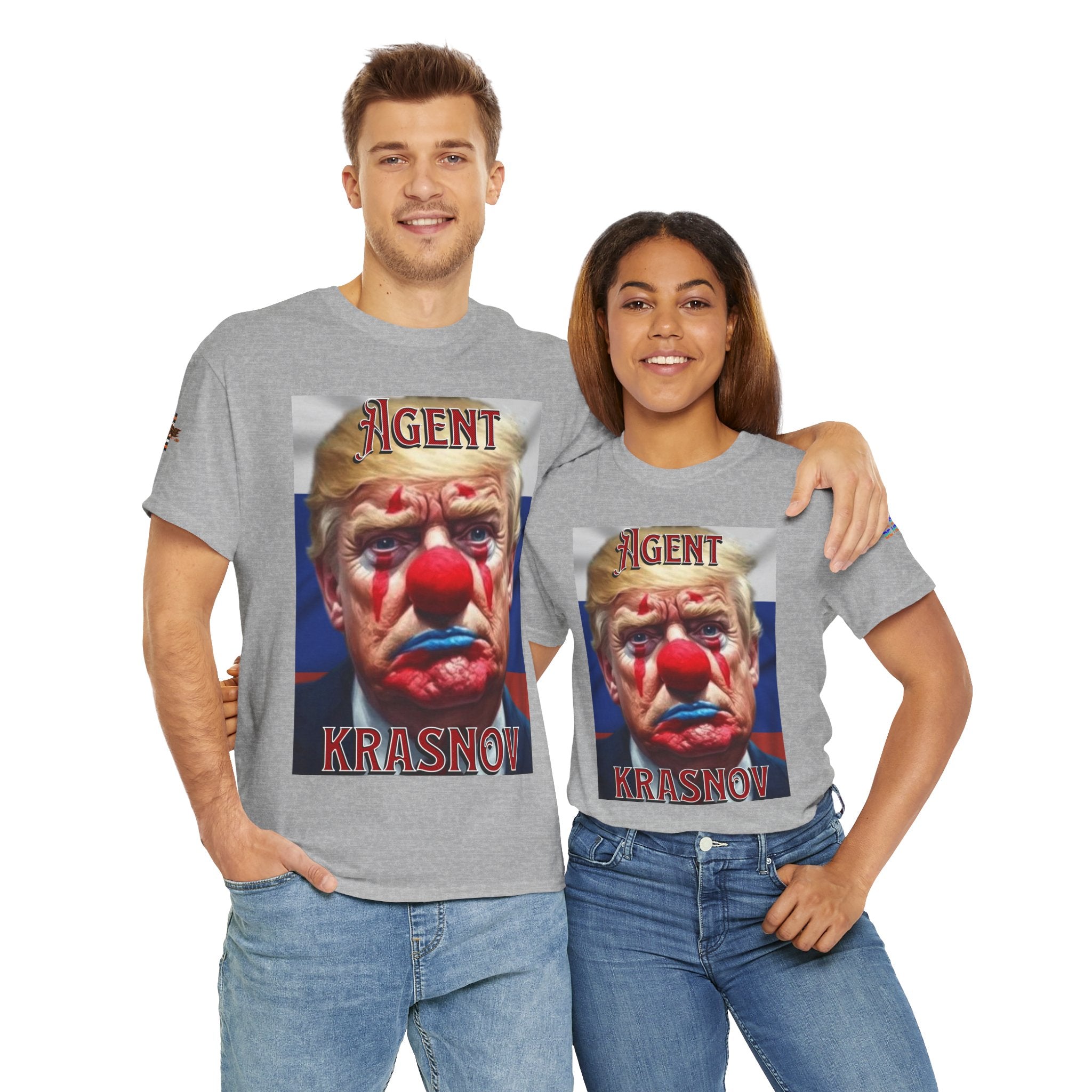 Agent Krasnov Unisex Heavy Cotton Gildan Tee, Casual Wear, Gift for Activists, Comfortable Protest Wear