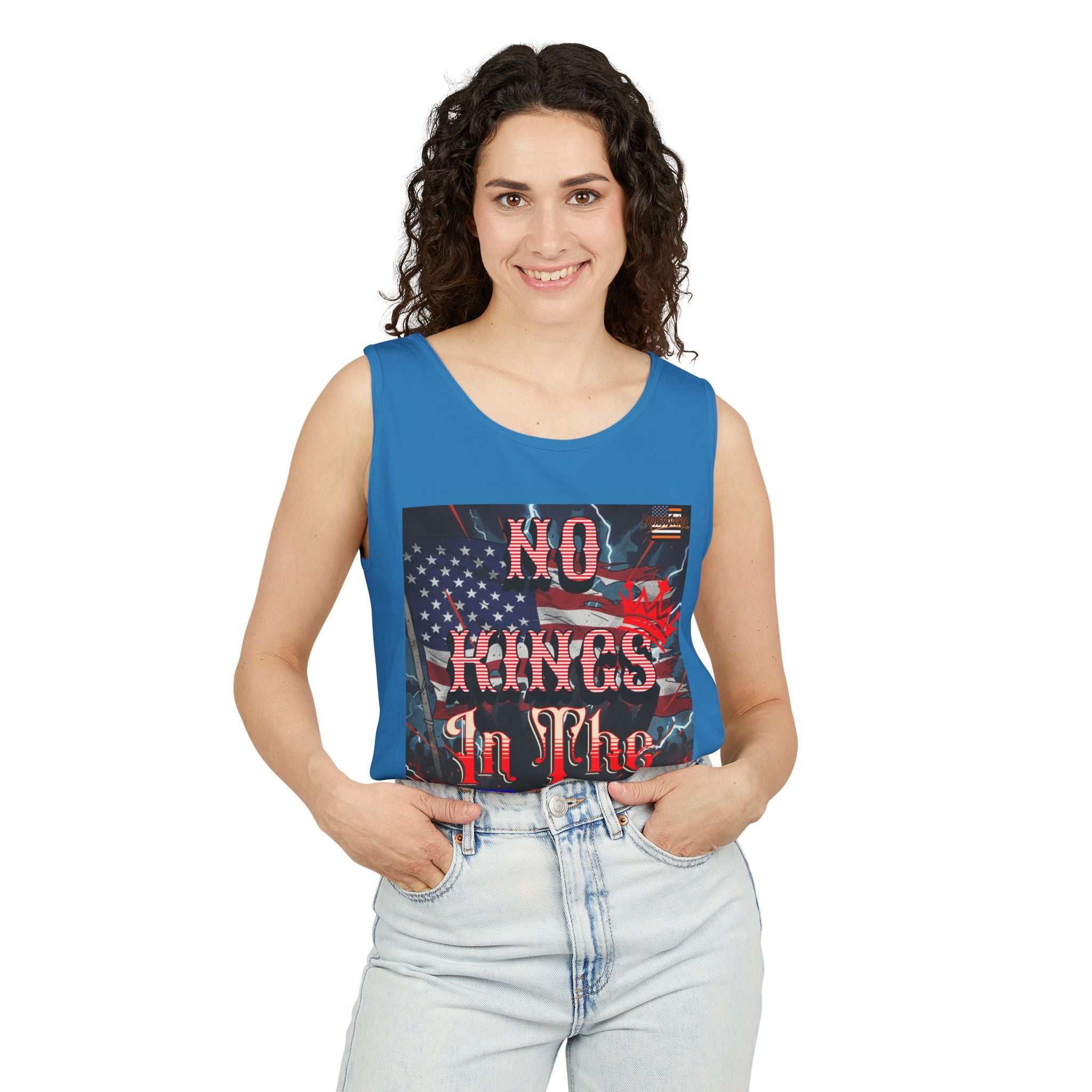 No Kings In The USA Unisex Cotton Tank Top
