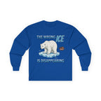 The Wrong ICE is Disappearing Long Sleeve Cotton Gildan Tee