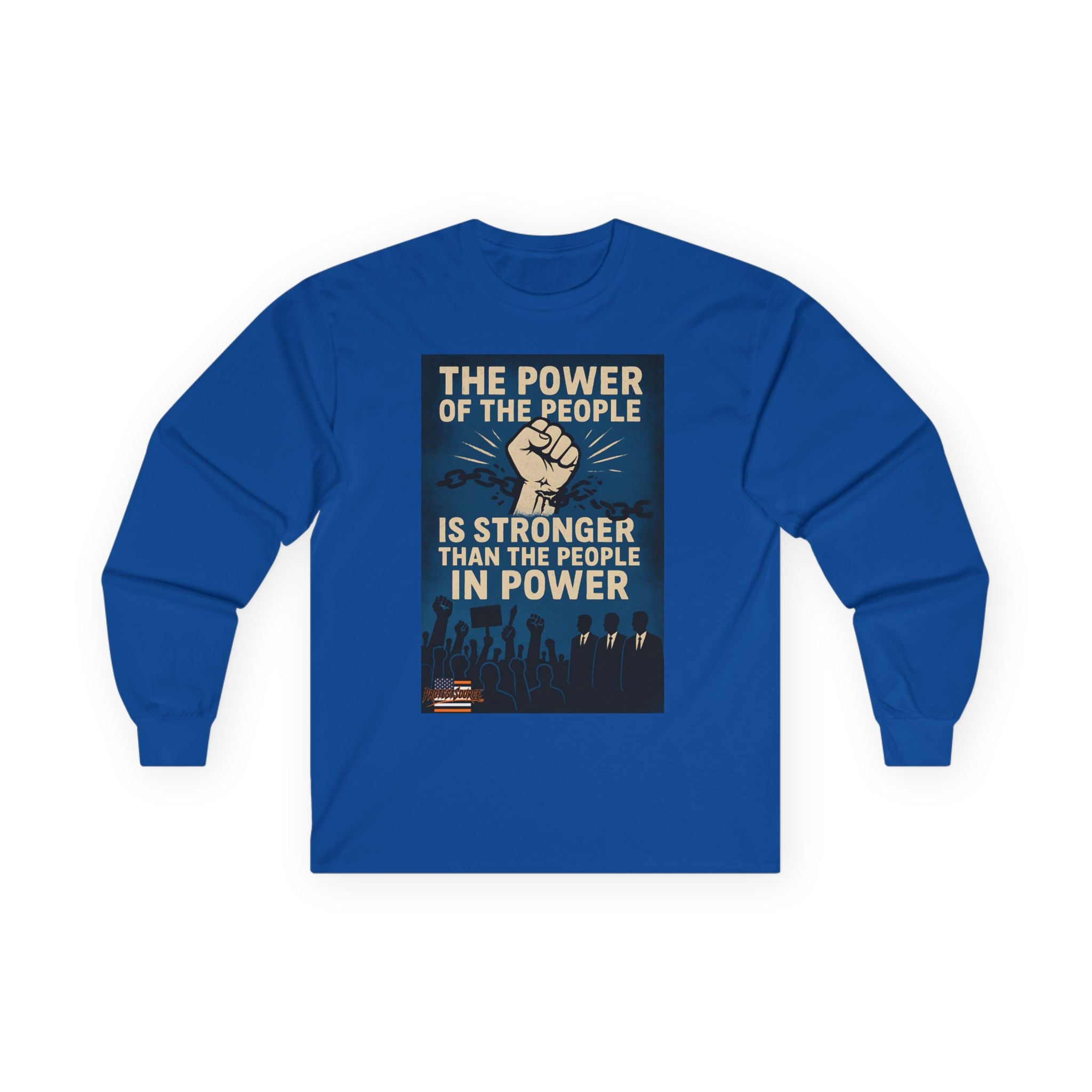 The Power of the People Long Sleeve Cotton Gildan Tee