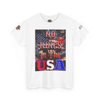 No Kings in the USA Unisex Heavy Cotton Gildan Tee, Casual Wear, Gift for Activists, Comfortable Protest Wear