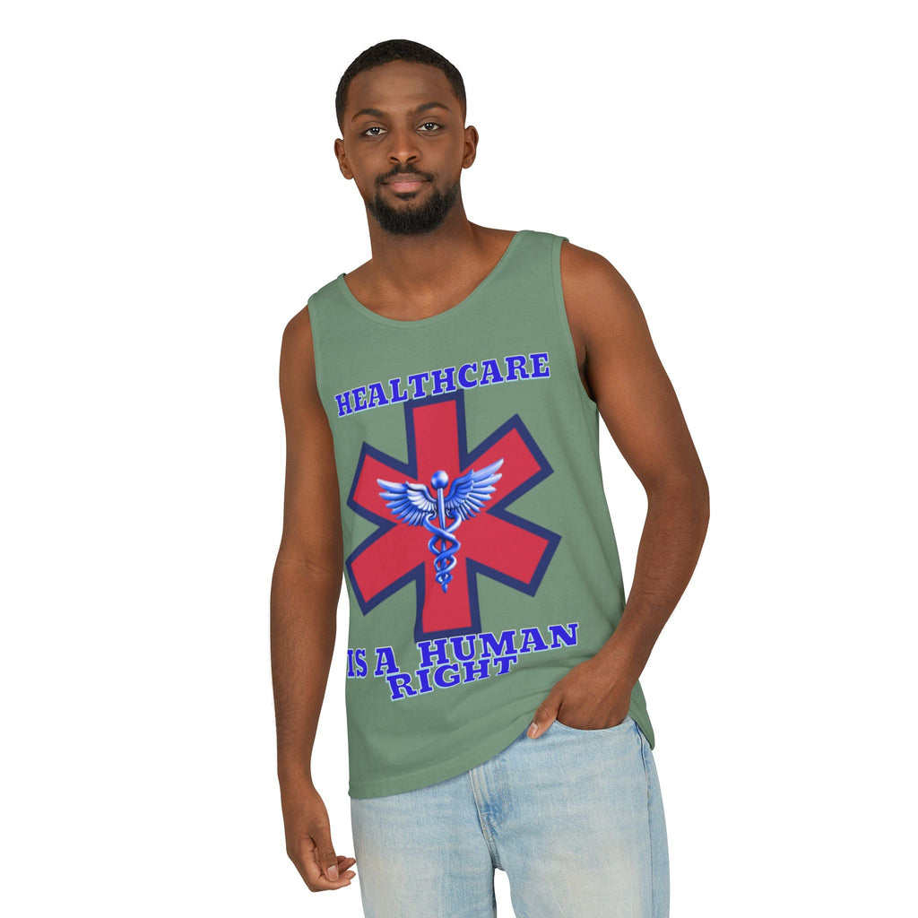 Healthcare is a Human Right Unisex Cotton Tank Top