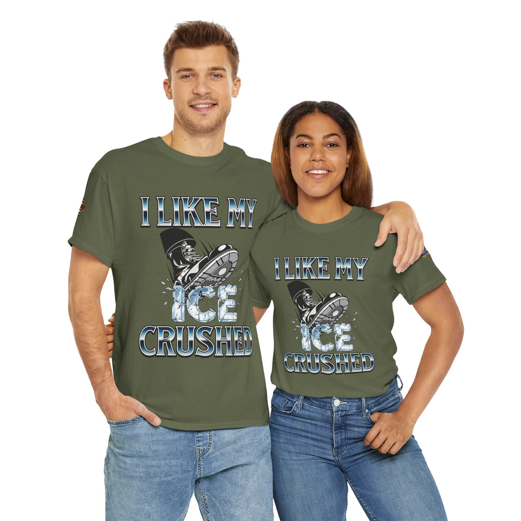 I Like My ICE Crushed Unisex Heavy Cotton Gildan Tee, Casual Wear, Gift for Activists, Comfortable Protest Wear