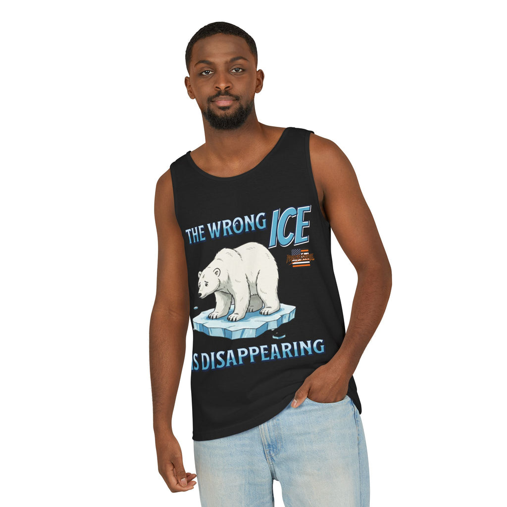 The Wrong ICE is Disappearing Unisex Cotton Tank Top
