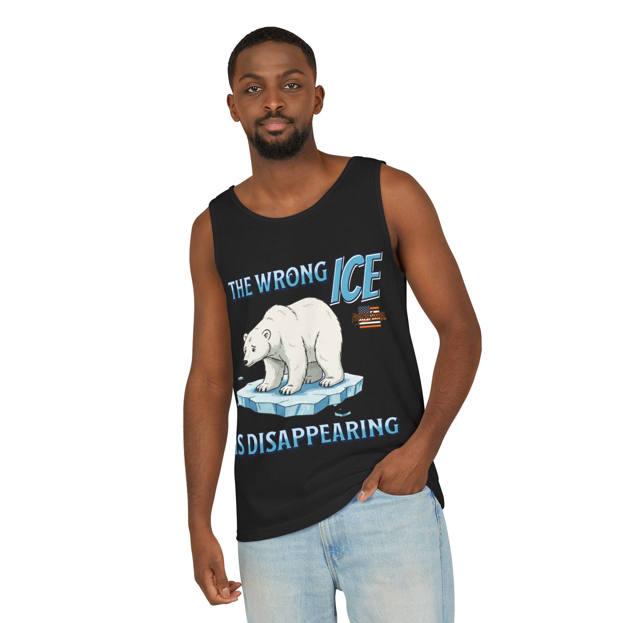 The Wrong ICE is Disappearing Unisex Cotton Tank Top