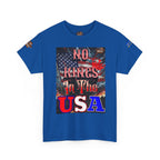 No Kings in the USA Unisex Heavy Cotton Gildan Tee, Casual Wear, Gift for Activists, Comfortable Protest Wear