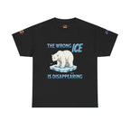 The Wrong ICE is Disappearing Unisex Heavy Cotton Gildan Tee, Casual Wear, Gift for Activists, Comfortable Protest Wear