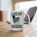 I Like My ICE Crushed 15 oz. Ceramic Coffee Mug, Perfect for Activists, Protests, Gifts, and Daily Use
