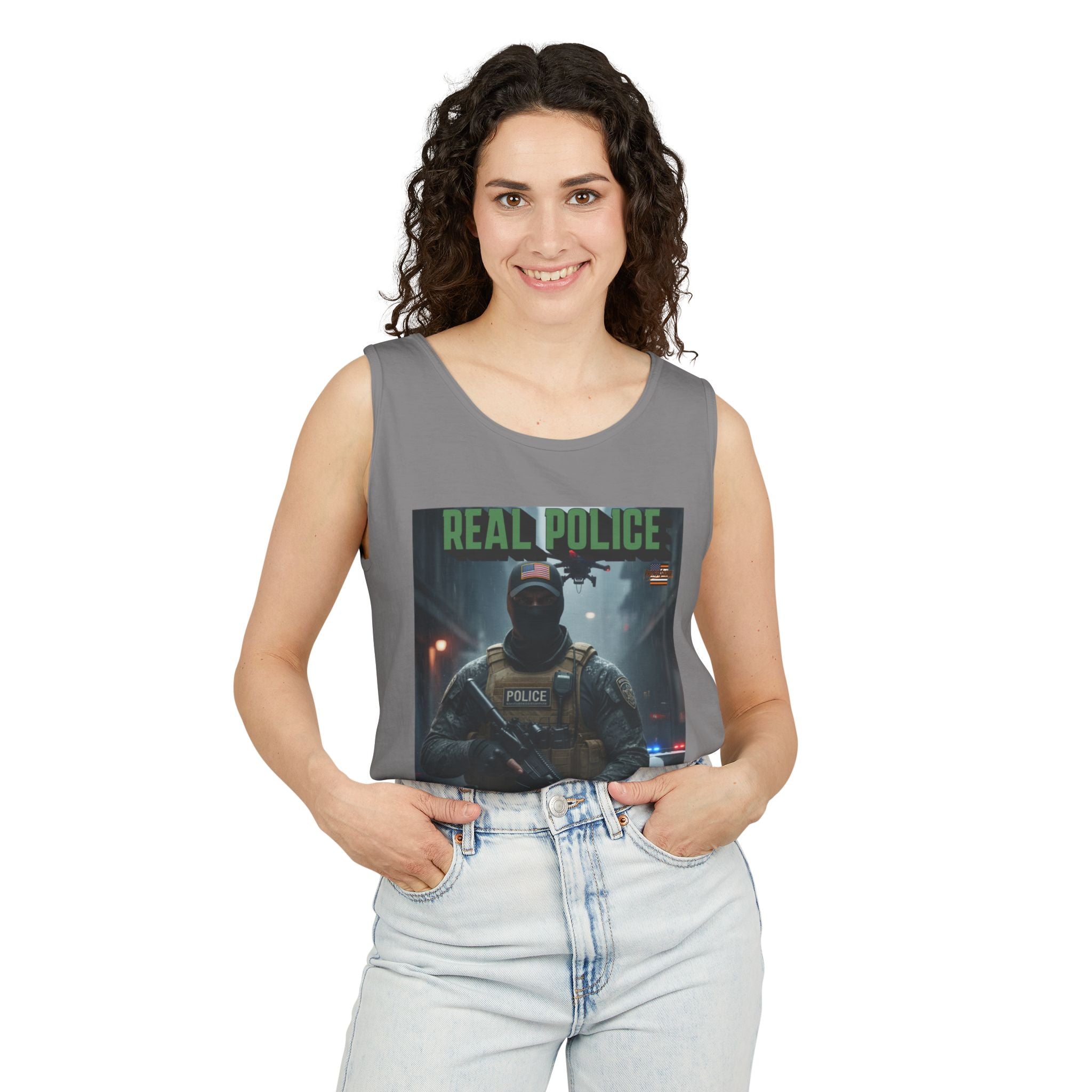 Real Police Don't Wear Masks Unisex Cotton Tank Top