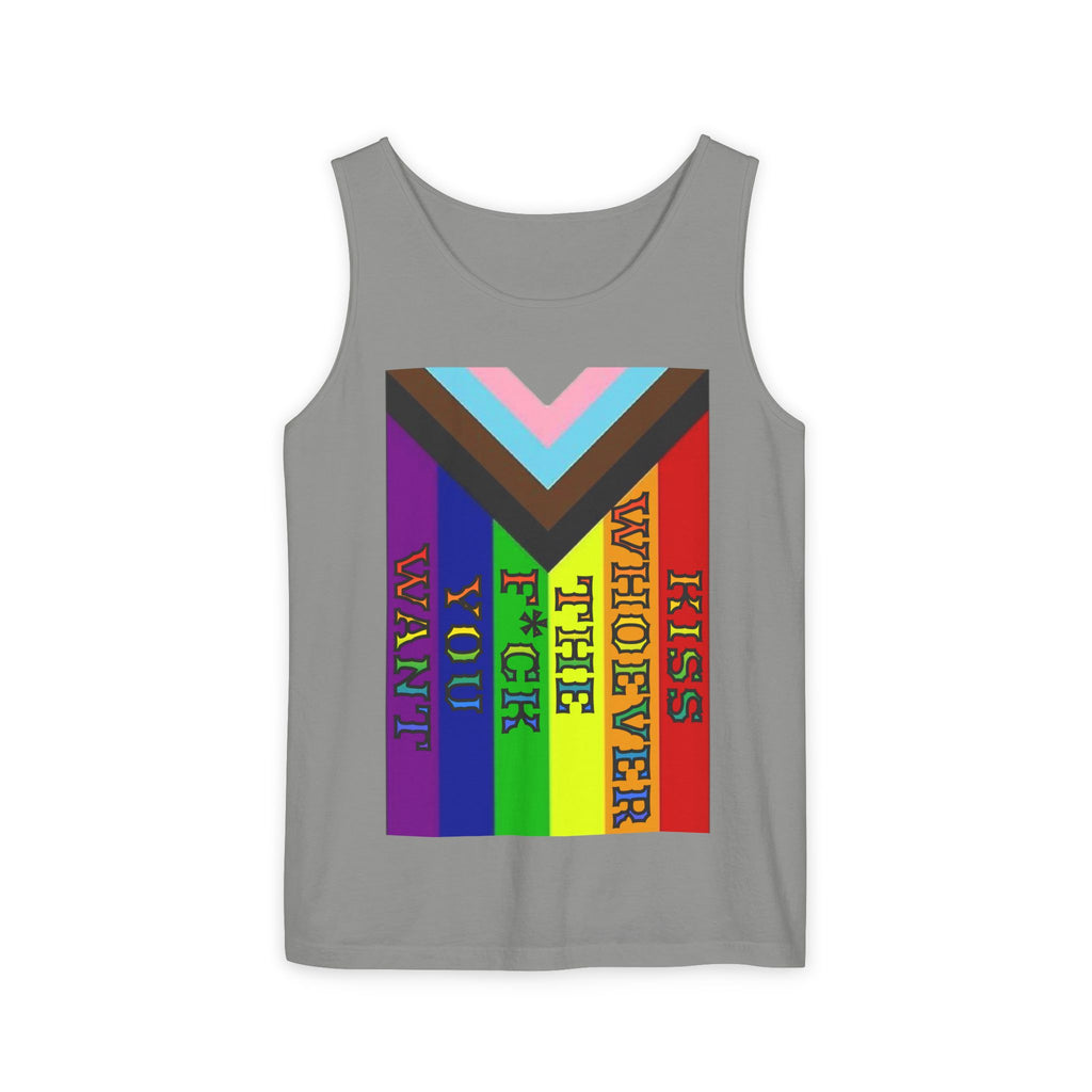 Kiss Whoever The F*ck You Want Unisex Cotton Tank Top