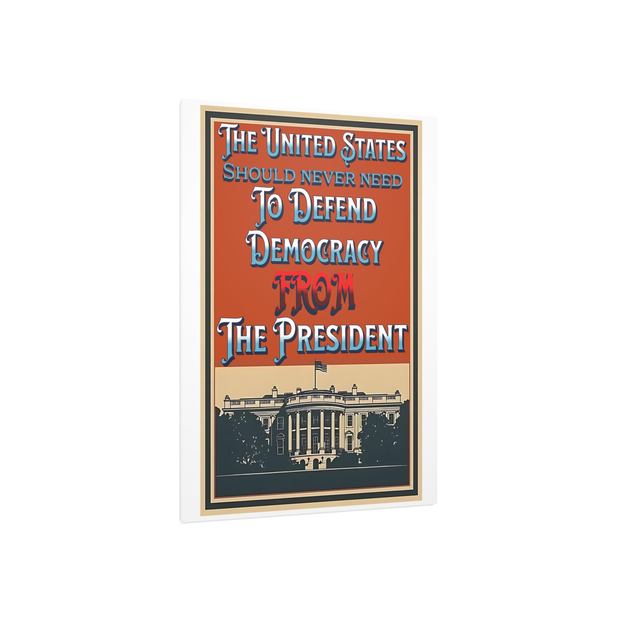 Defending Democracy 18"X24" Durable Foam Board Protest Sign
