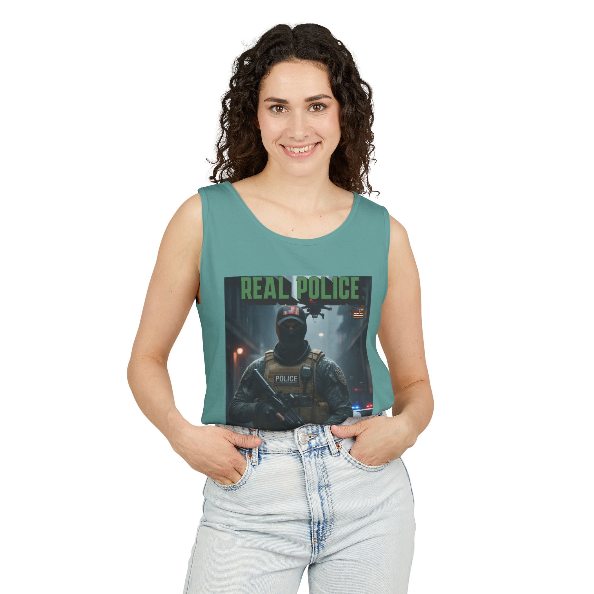 Real Police Don't Wear Masks Unisex Cotton Tank Top