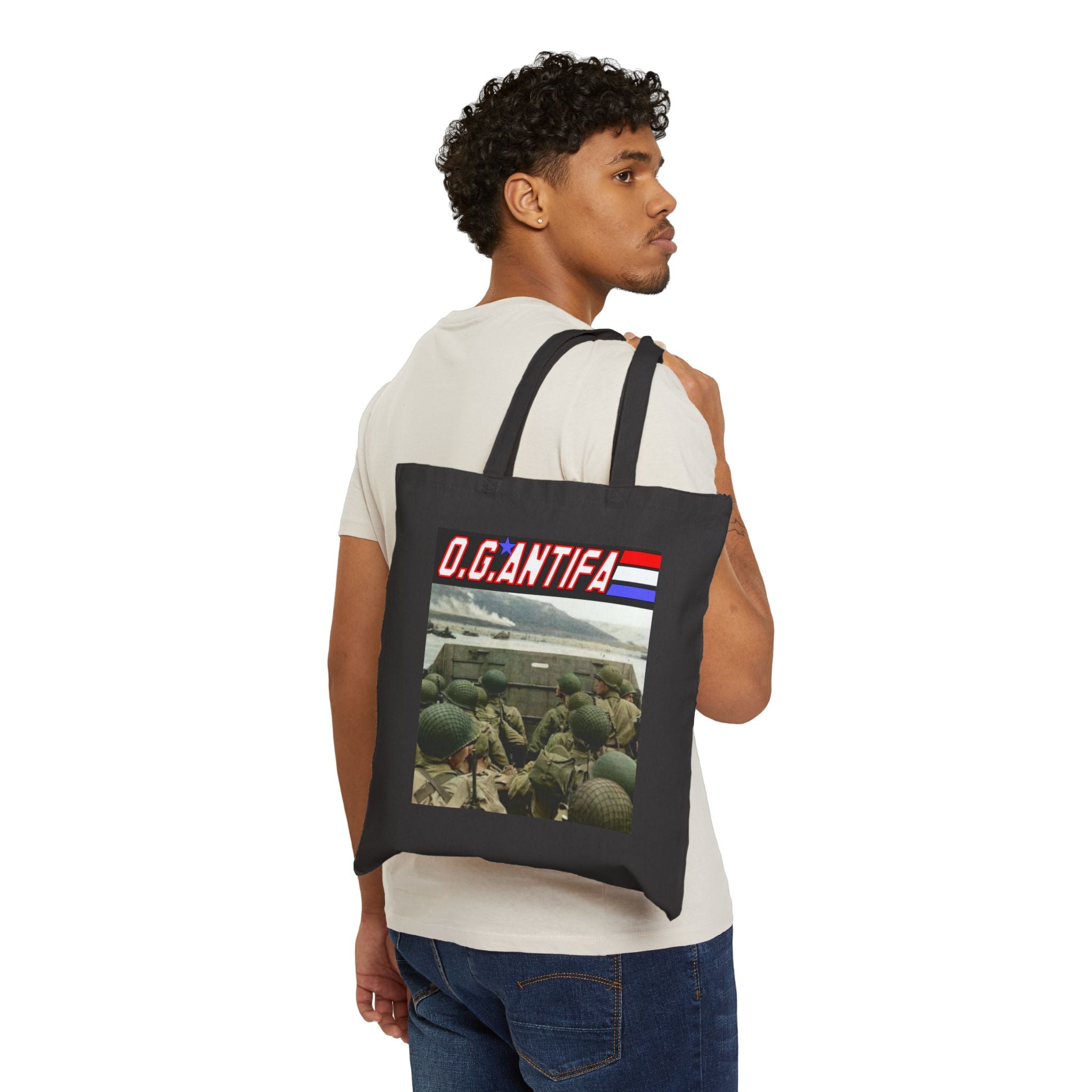 Original Antifa Cotton Canvas Tote Bag