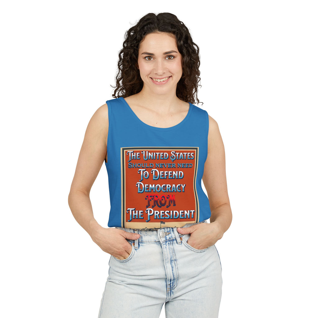 Defending Democracy Unisex Cotton Tank Top