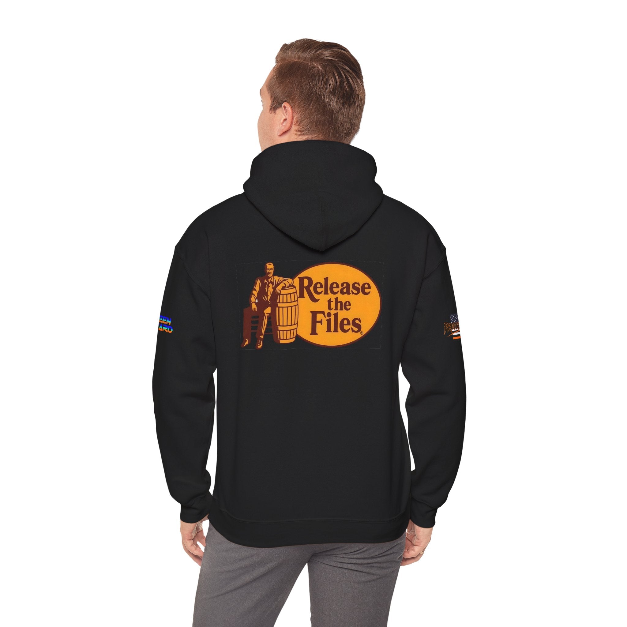 Release The Files Unisex Heavy Blend Gildan Hoodie Sweatshirt, Casual Wear, Gift for Activists, Comfortable Protest Wear
