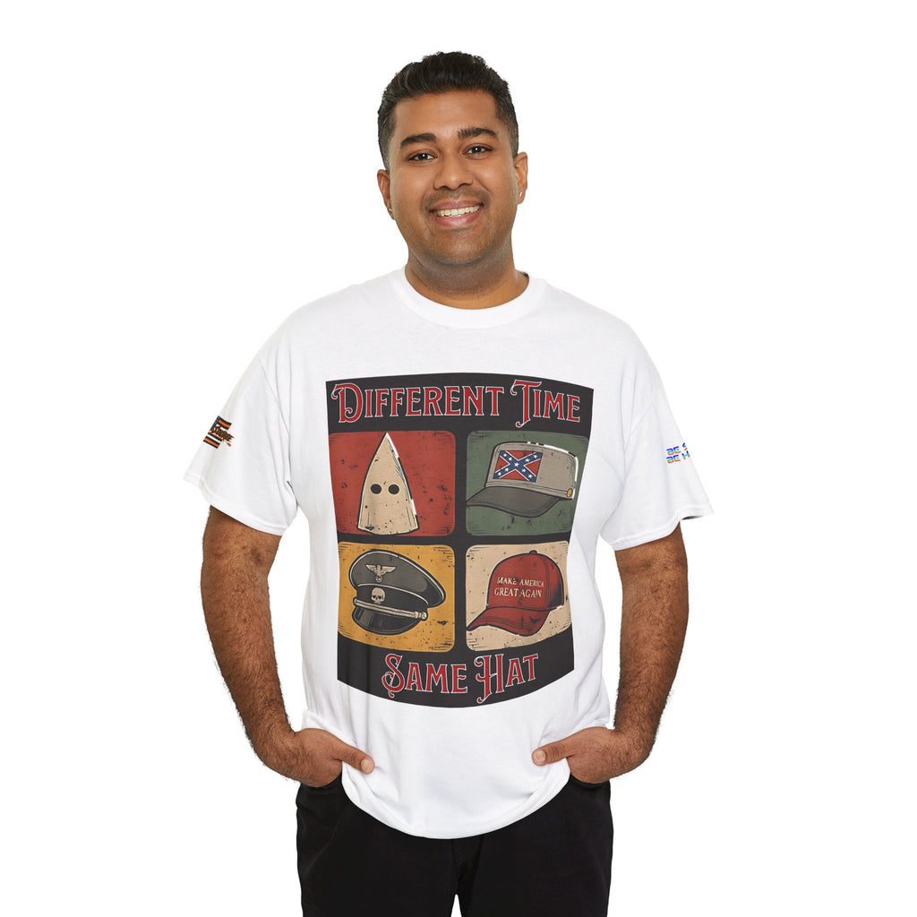 Different Time Same Hat Unisex Heavy Cotton Gildan Tee