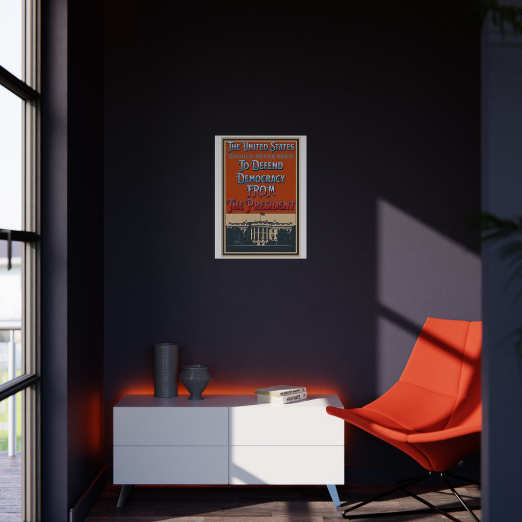 Defending Democracy 18"X24" Durable Foam Board Protest Sign