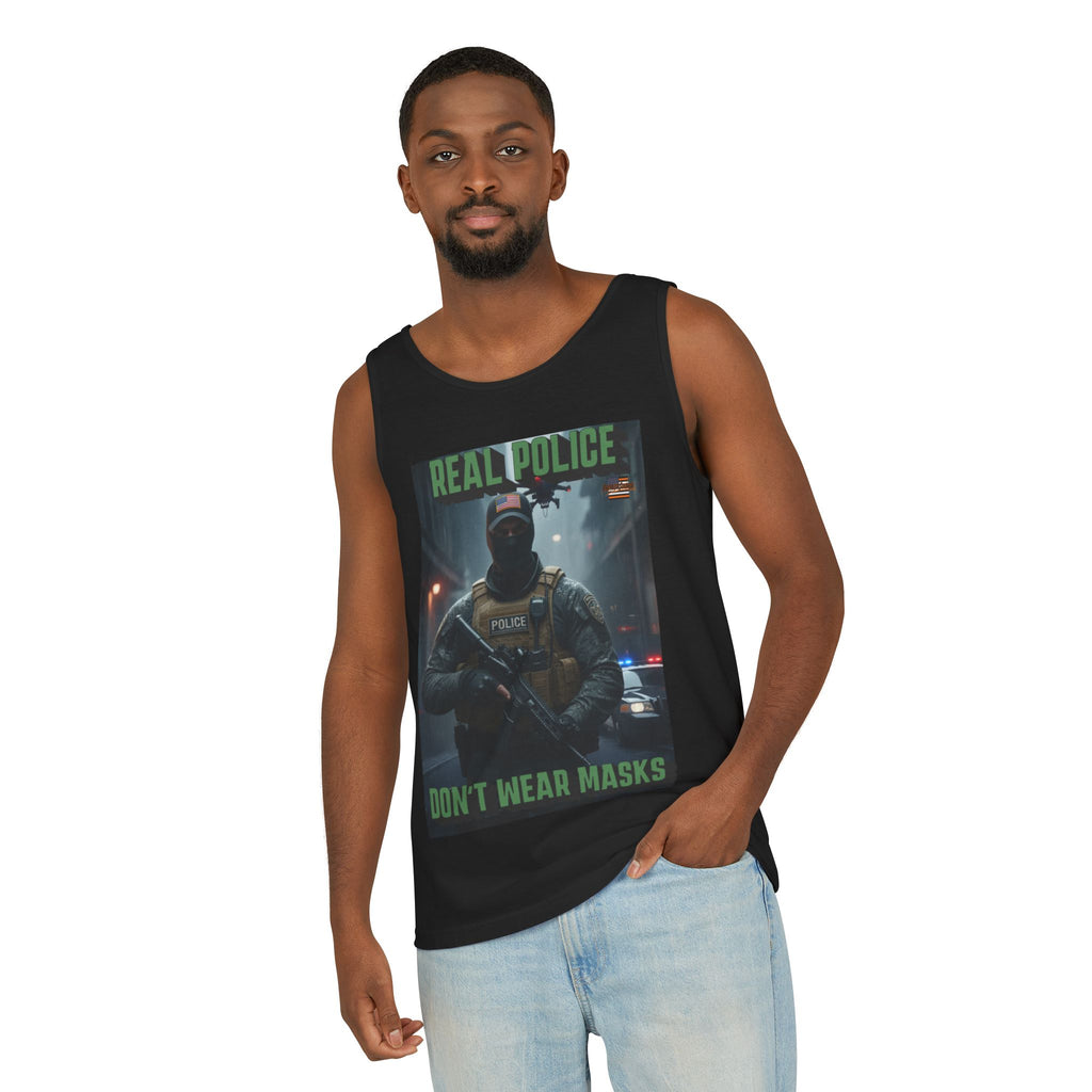Real Police Don't Wear Masks Unisex Cotton Tank Top
