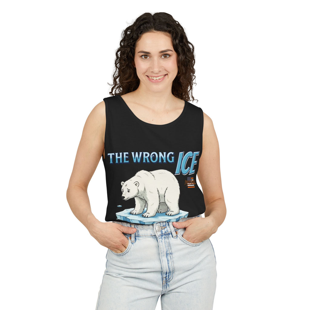 The Wrong ICE is Disappearing Unisex Cotton Tank Top