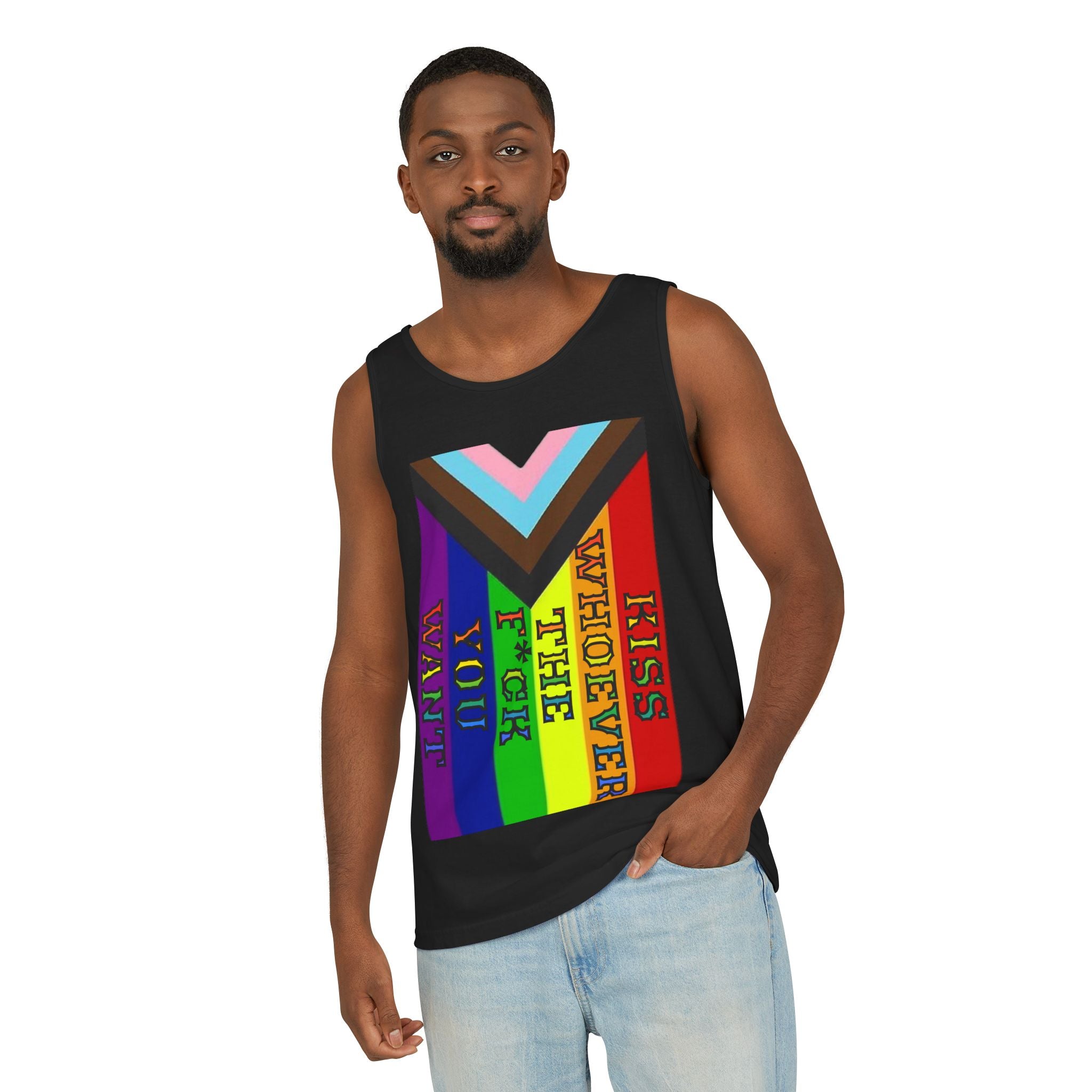 Kiss Whoever The F*ck You Want Unisex Cotton Tank Top