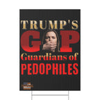 Guardians Of Pedophiles 18"X24" Plastic Protest Yard Sign w/Wire Stand