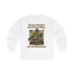 The Only Minority Destroying America Long Sleeve Cotton Gildan Tee