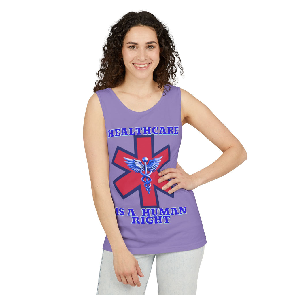 Healthcare is a Human Right Unisex Cotton Tank Top