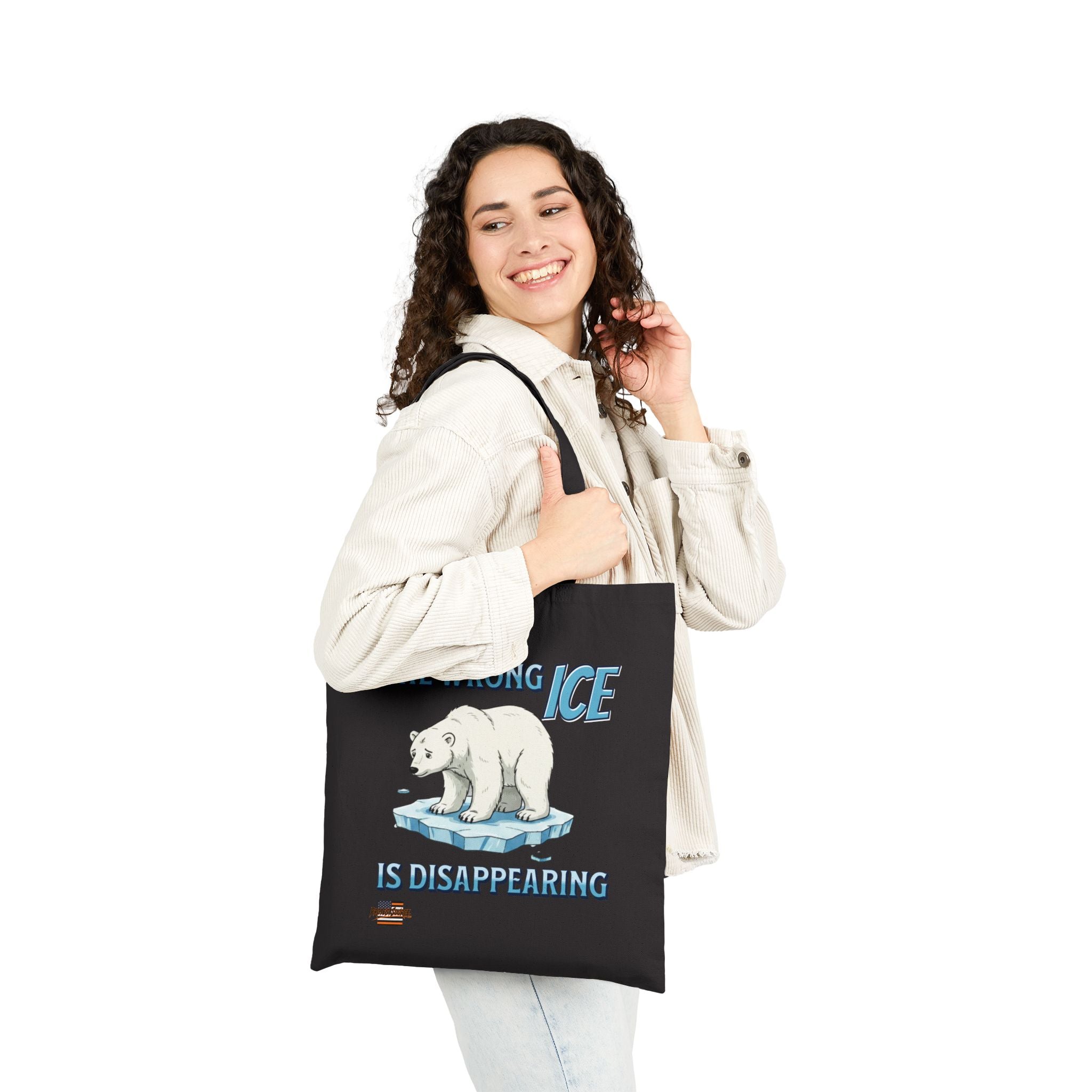 The Wrong ICE is Disappearing Cotton Canvas Tote Bag